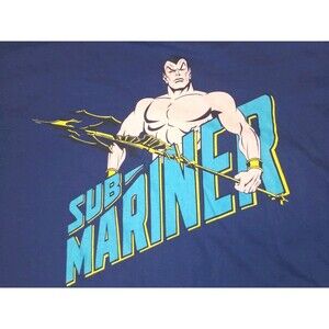 Marvel Navy Blue Sub mariner Graphic T-shirt (3XL)